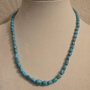 Jay King Sterling Silver New Red Skin Turquoise Bead Necklace